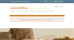 Desktop Screenshot of cancerlifeline.org
