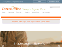 Tablet Screenshot of cancerlifeline.org